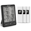 Geevon Indoor Outdoor Thermometer Wireless with 3 Remote Sensors, Digital Hygrometer Thermometer, Wireless Temperature Humidity Monitor Gauge with 200FT/60M Range