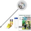 Soil Hygrometer Meter for Plants, Gardening Tool - Included 200+ Plants Care Guide, 100 pH Test Strips & Sample Tube, Soil Moisture Sensor for Indoor & Outdoor Use, No Battery Needed (White)