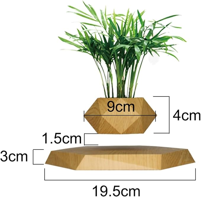 Levitating Plant Pot Air Bonsai & Air Plants Magnetic Floating Planter for Succulents Home Office Desk Decor