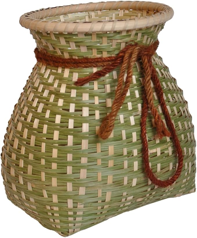 Zerodeko 1pc Bamboo Basket Rustic Decor Fish Aquarium Decoration Pastoral Style French Decor Containers for Fruit Table Top Decor Plant Pot Indoor Hand- Rattan Child Bread Basket