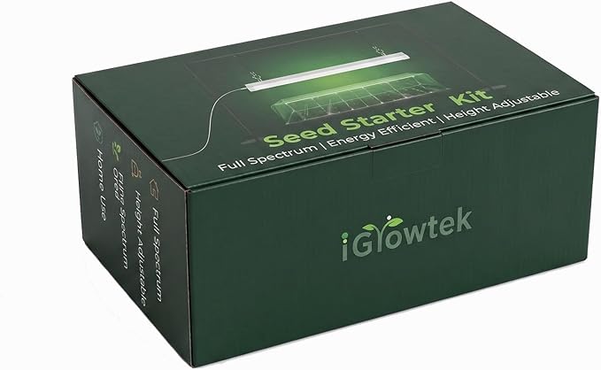 Seedling Starter Kit,40-Cell Seed Starter Tray with Huminity Domes 20,5'', Grow Light for Seed Starting, Natural White Spectrum LED Grow Lamp Stand with Outlet Timer,Rapid Rooter Soil