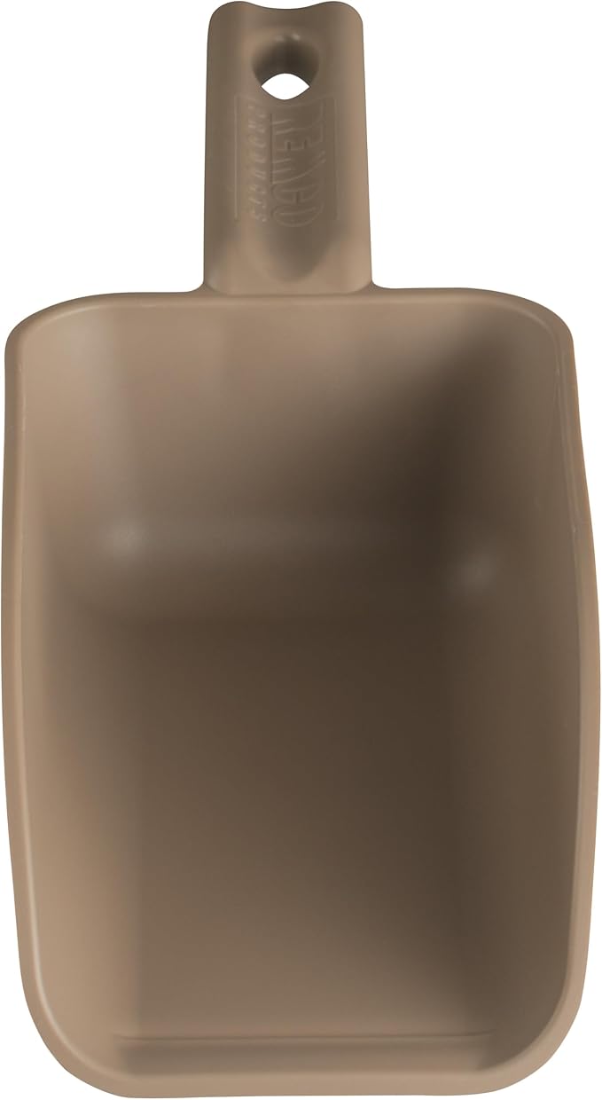 Remco 640066 Color-Coded Plastic Hand Scoop - BPA-Free, Food-Safe Scooper, Commercial Grade Utensils, Restaurant and Food Service Supplies, Large 32 Ounce Size, Brown