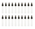20 Pack Set 10ML Protable Refill Bulk Atomizer Spray Travel Perfume Bottle Hydrating Empty Bottle (Clear-Black)