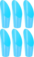 M METERXITY 6-Pack Bonsai Soil Scoops, Plastic Garden Soil Scoops Bucket Shovel Potting Scoopers for Transplanting/Flower Planting/Plant Succulent, Colorful Small Gardening Tools [Blue]