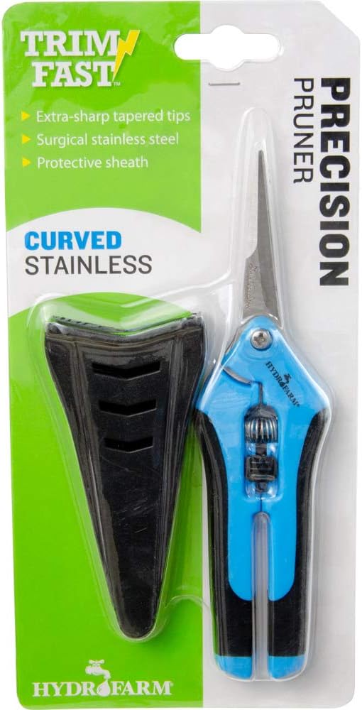 Hydrofarm HGPL400C Precision Curved Anti Fatigue Pruner, Green