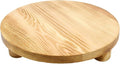 Wealrit Wooden Plant Stools Wood Risers 10 Inch Diameter Round Stands Pedestal for Plants, Brown