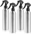 4 Pcs Spray Bottles Aluminum Mists Water Bottle Refillable Empty Spray Pump Containers for Home Cleaning Watering Flowers Plants Cosmetic Hairdressing - 300ml/10oz