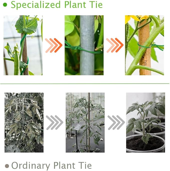 Plant Ties 164 Feet Green Garden Twist Ties with Built-in Cutter Plant Garden Twine Wire for Gardening Climbing Plants Support Indoor Outdoor Office Home Cable Organization Rustproof Flexible Reusable