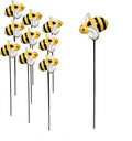 Garden Stakes Decor,10Pcs Garden Stakes Decorative Outdoor Lawn Pathway Patio Plant Pot Art Stick Yard Art Decorations for Pot Lawn Patio Corridor Flower Bed Outdoor Plant (BEE)