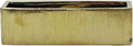 WGVI Long Rectangle Ceramic Planter Vase in Gold Etched 14" x 4" x 4"H, Rectangular Box Block Terrarium Pot, Flower Arrangement, Tabletop Centerpiece, Home Décor, Storage Container, 1 Pc.