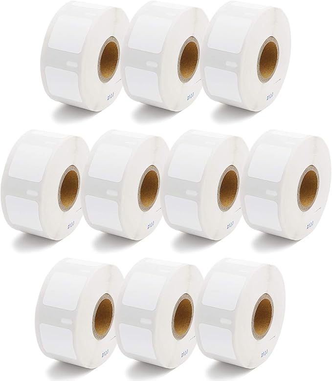 Suminey - Compatible Dymo 30332 Multipurpose 1" x 1" Square Thermal Labels,Compatible with Dymo 450, 450 Turbo, 4XL,Munbyn & Zebra Desktop Printers, 10 Rolls/7500 Labels
