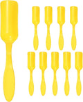 M METERXITY 10-Pack Mini Gardening Shovel Spoons, Plastic Garden Soil Scoops for Cultivation Digging Transplanting/Flower Planting/Plant Succulent, Colorful Small Gardening Tools [Yellow]