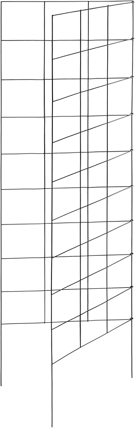 2-Panel Folding Garden Trellis - Maximize Your Garden Space, Durable Powder Coated Steel Frame, Easy-to-Use Design, Perfect for Climbing Vines, Vegetables, Beans, Tomato, Cucumber, 35x58"