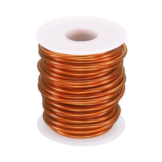 HARFINGTON Bonsai Wire Anodized Aluminum Training Wire Roll 3mm/9 Gauge 33ft Length Bendable Bonsai Tree Wire for Garden, Horticulture, Landscape, Planting, Reddish Orange