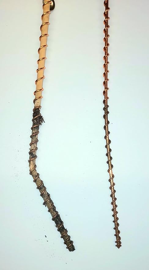 Electroculture Grows 24" Long Solid Copper Forever Stake Traditional Plant Stakes Pack of 5 - Wrapped with Pure Solid Copper Wire
