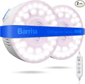 Barrina Orbgrow OG09 Puck Grow Light with Timer, Pinkish White 18W(2 x 9W, 270 Watt Equiv), Full Spectrum Plant Light for Indoor Plants, Magnetic & Linkable, 5 Levels Dimmable for Plant Shelf, 2 Packs