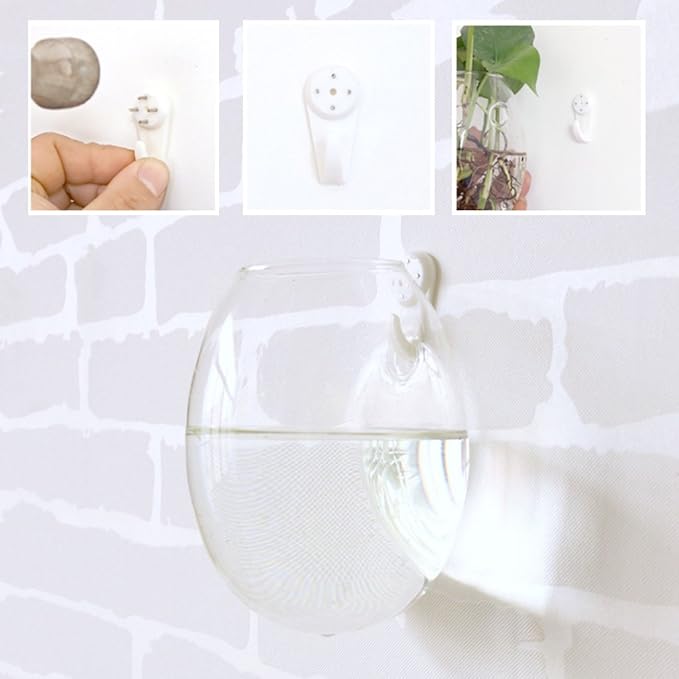 Wall-Mounted Plant Terrarium Propagation Station Hanging Glass Tubes Flower Vase for Hydroponics Plants, Bathroom, Home Offices Living Room Decor Gift, Cylinder
