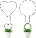 Trellis for Potted Plants, Small House Plant Support, Indoor Plant Trellis for Climbing Plants (Circle and Heart Shape)