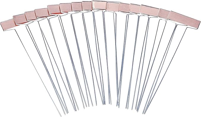 Copper Garden Labels Plant Markers Nursery Tags Reusable Planting Gardening Sticks for Vegetable Herb Flower Pack of 15,with 1 Marker Pen