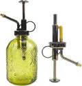 Glass Plant Mister Water Spray Bottle Small Watering Can for Indoor Plants Vintage Style Houseplant Gardening Tools for Succulent Flower (Yellow Green)