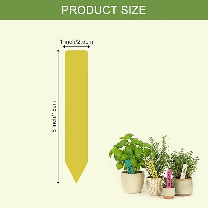 SumDirect 500PCS Plant Labels for Seedlings, 5 Colors, 6 inch Waterproof Plastic Plant Name Tags, Plant Markers for Seed Starting, Garden, Greenhouse