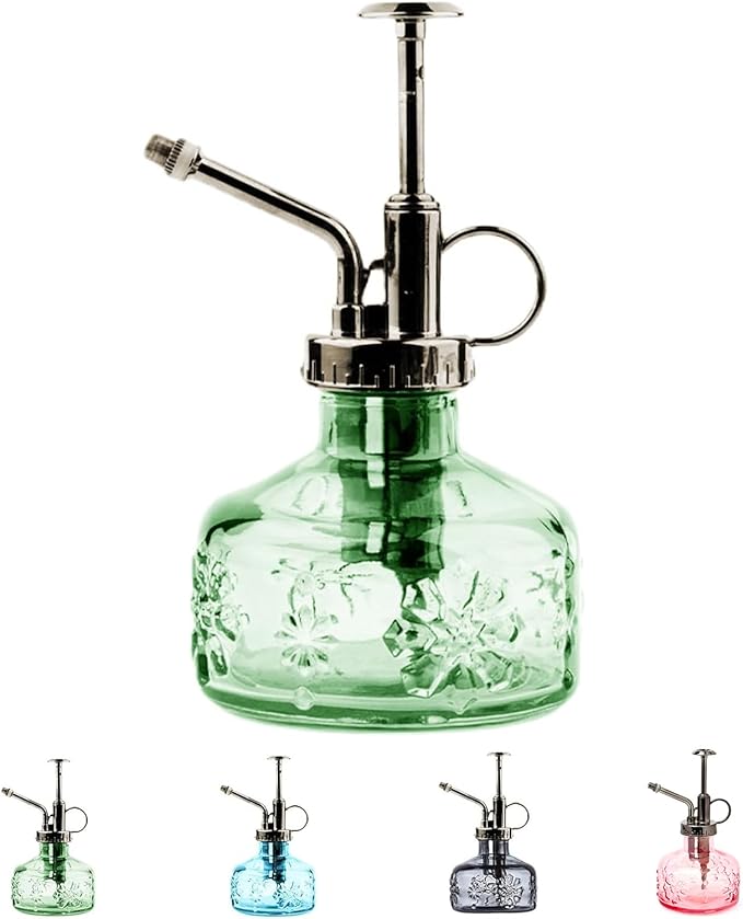 XXXFLOWER Glass Plant Mister Spray Bottle for Indoor Plant+Cactus Plant Propagation Station Terrarium Jars