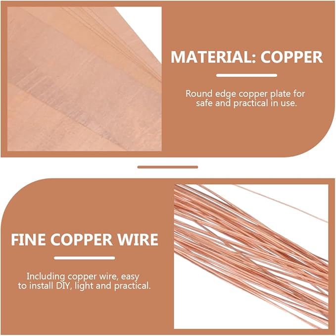 Hemoton Copper Plant Tags with Copper Ties 30Pcs Waterproof Metal Tags Garden Labels for Outdoor Pots and Planters Reusable Plant Markers for Lawn and Garden Identification