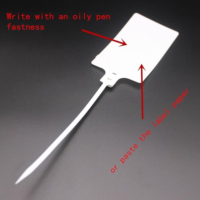 Plastic Seals Shipping Tags Logistics Use Big Sign Tie Large Label Tie, 255 mm Total Length, Package of 100 pcs (White)