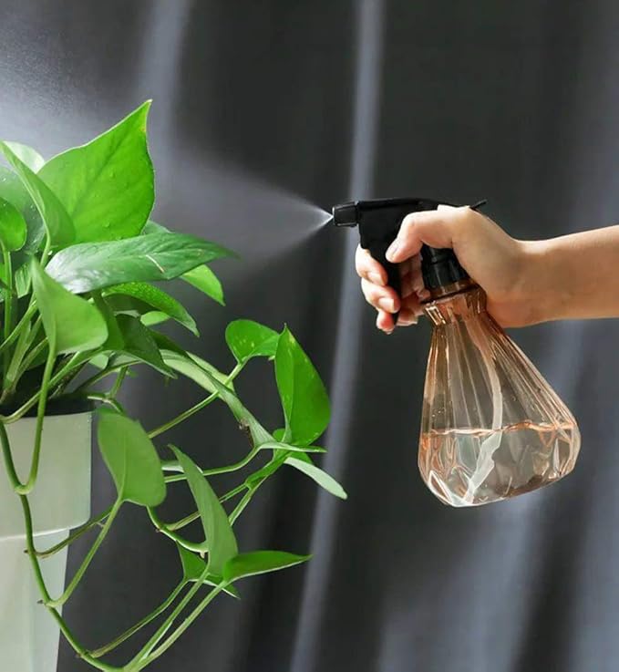 Yrzper Watering Can for Indoor Plants, Plant Mister Spray Bottle with Detachable Nozzle for Plants,Succulents, Garden Flowers Mist Small Modern Translucent Sprayer Bottle for Bonsai Plants (Brown)
