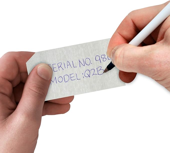 SmartSign Debossable Dead-Soft Aluminum Indentable Blank Write-On Marking Tags | 1.625" x 3.125", Pack of 100