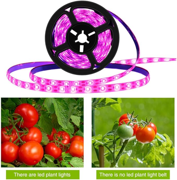 Plant Grow Light Strip 2835 SMD IP66 Waterproof Full Spectrum LED Light for Indoor Plants, Greenhouse, Aquarium, Garden, Flowers & Veg - USB Interface