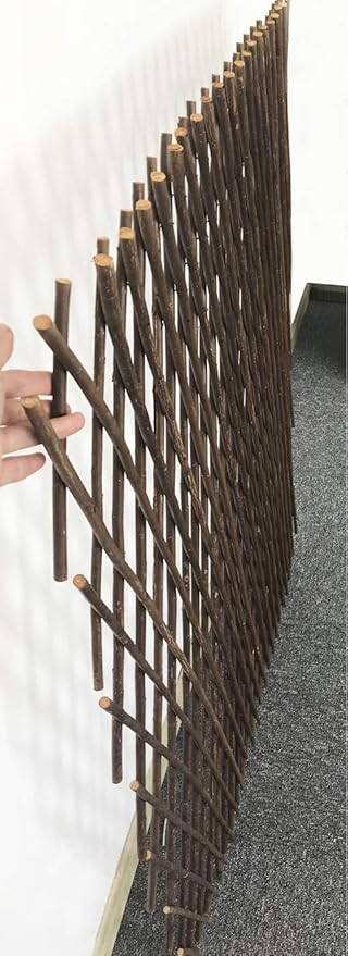 Sumery Nature Willow Trellis Expandable Plant Support Plant Climbing Lattices Trellis Willow Expandable Trellis Fence for Climbing Plants Support 36x92 Inch,Double Panel (1, Willow Wicker Fence)