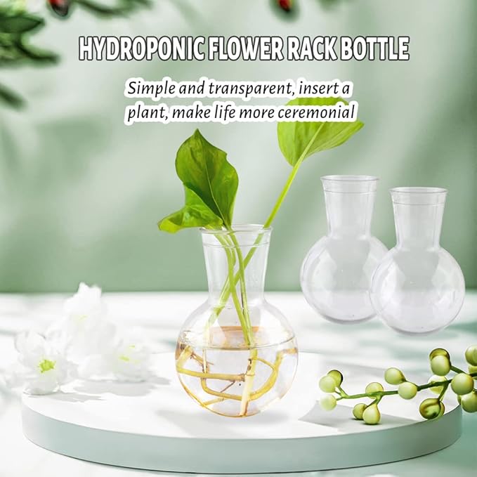 6PCs Transparent Vase for Hydroponic Silicone Epoxy Resin Mold,Clear Plastic Bottle for Propagation Station,Home Desktop Decoration