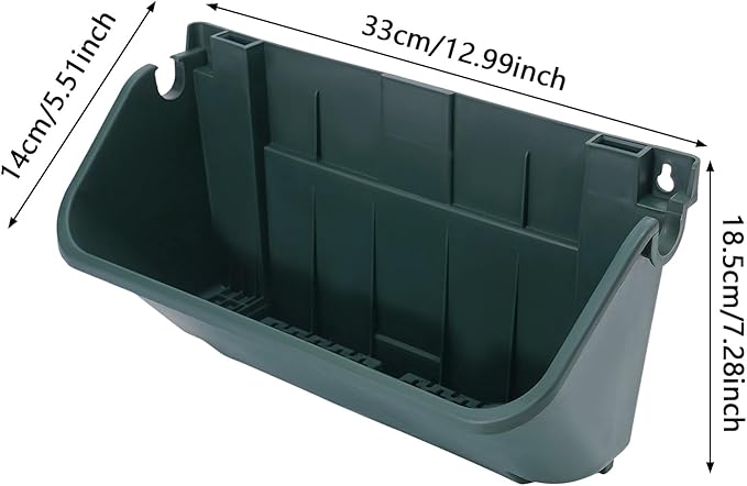 Bacocoo Vertical Garden Planter - 24 Pack, 13 inch Wall Mounted Planter for Patio Outdoor Decor, Home Green Plastic Pot Balcony Plant Vegetable Fruit Herb Hanging Pocket Holder Flowerpot. (Army Green)