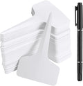 500 Pack Plant Labels T-Shape, 4 Inch Potted Plant Name Tags Plastic, Seedlings Seed Markers Nursery Plant Stake Tag with Marking Pen for Outdoor Indoor Garden Patio Flower Vegetable, White