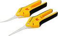 Centurion 201 Hand Pruner Shears, 2-Piece Set, 6½" Straight & Upward Curved Stainless Steel Blades, Hardened & Precision Ground, Ideal for Indoor and Outdoor Gardening, Trimming, and Precision Cutting