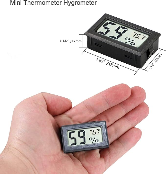 Goabroa Mini Hygrometer Thermometer Digital Indoor Humidity Gauge Monitor with Temperature Meter Sensor Fahrenheit (℉)