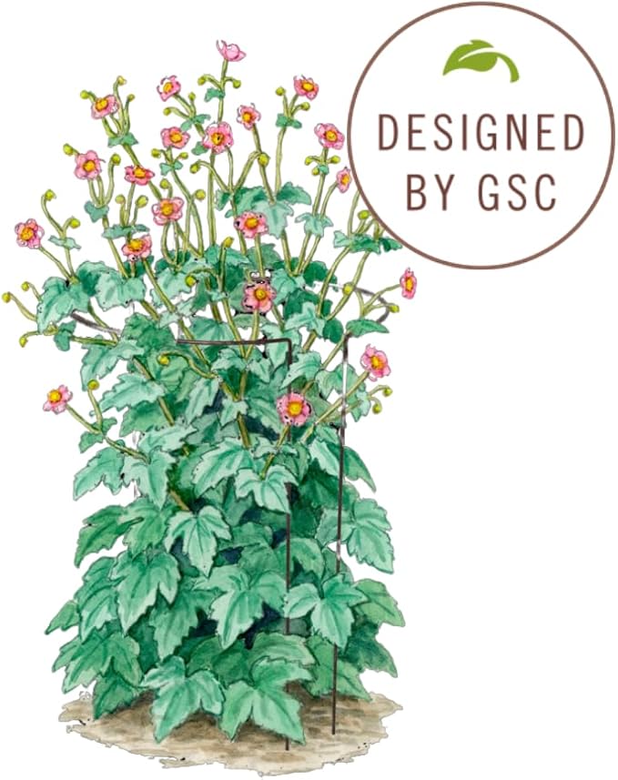 Gardener's Supply Company Jardin Half Round Metal Garden Plant Stakes | Sturdy Powder Coated Metal Outdoor Garden Plant Support Ring Border for Tomatoes, Flowers & Other Plants | 18" x 35" - Set of 2