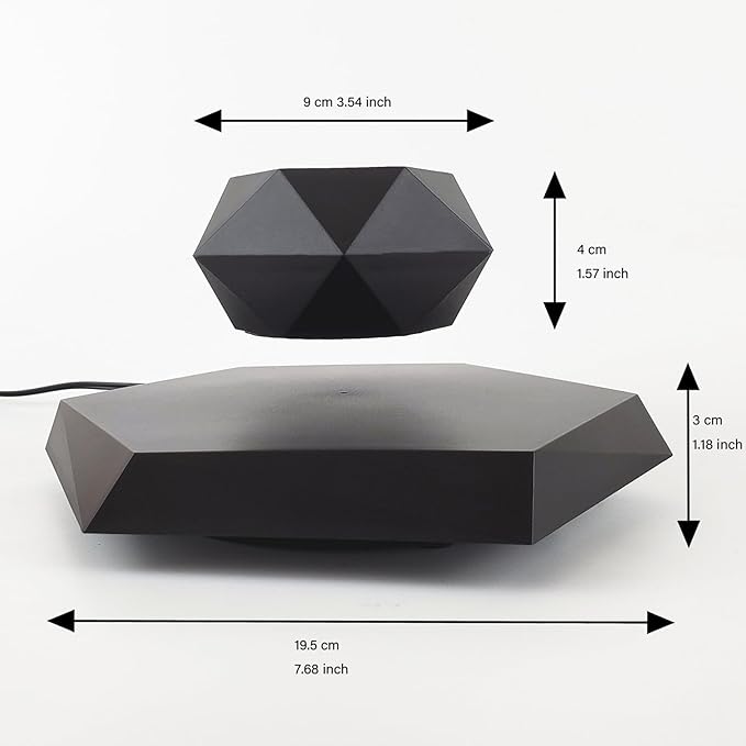Levitating Plant Pot Hexagon Floating Plant Pot Small Bonsai Planter Levitating Decoration for Home Office