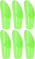 M METERXITY 6-Pack Bonsai Soil Scoops, Plastic Garden Soil Scoops Bucket Shovel Potting Scoopers for Transplanting/Flower Planting/Plant Succulent, Colorful Small Gardening Tools [Green]