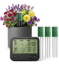 VODESON Soil Moisture Meter for Plants, Multi-Zone Wireless Soil Test Kit & Soil Thermometer, TDR4-in-1 Plant Water Meter, 230ft RF, IPX5 Waterproof, Indoor Outdoor Garden Lawn Farm(Display+4 Sensor)