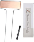 Copper Garden Labels Plant Markers Nursery Tags Reusable Planting Gardening Sticks for Vegetable Herb Flower Pack of 15,with 1 Marker Pen
