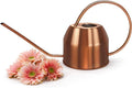 Plexon Rose Gold Metal Watering Can Indoor Plants 40 oz, Stainless Steel Long Spout Watering Can Outdoor House Plant Flower, Garden