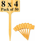 50 Pack 8 Inch Tall Plant Labels Large Garden Markers Plant Name Tags Great Gift for Gardeners Plant Lovers Easy to Read Larger Writing Area with Full Size Marker
