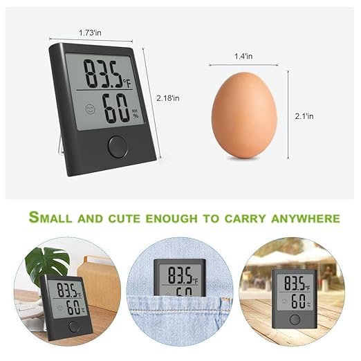 BALDR Digital Hygrometer Thermometer - Monitor Room Temperature & Humidity with Thermometer and Hygrometer, Humidity Sensor & Indoor Thermometer for Home, Office & Greenhouse, Humidity Meter, Black