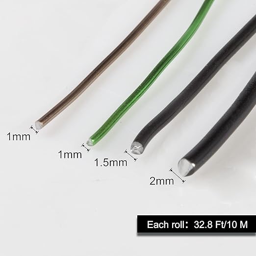 Bonsai Tree Wire Aluminum Bonsai Training Wire 1mm/ 1.5 mm/ 2mm Bonsai Wire Cutter Flower Pot Hole Mesh Pad Bonsai Wire for Bonsai Trees Bonsai Wire and Bonsai Tool Kit