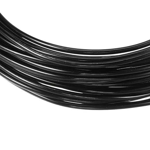 HARFINGTON Bonsai Training Wire 2.5mm Total 20mm 66 Feet Anodized Aluminum Wire Corrosion Resistant Garden Wire for Plants Bonsai Trees Shaping Bending Indoor, Black