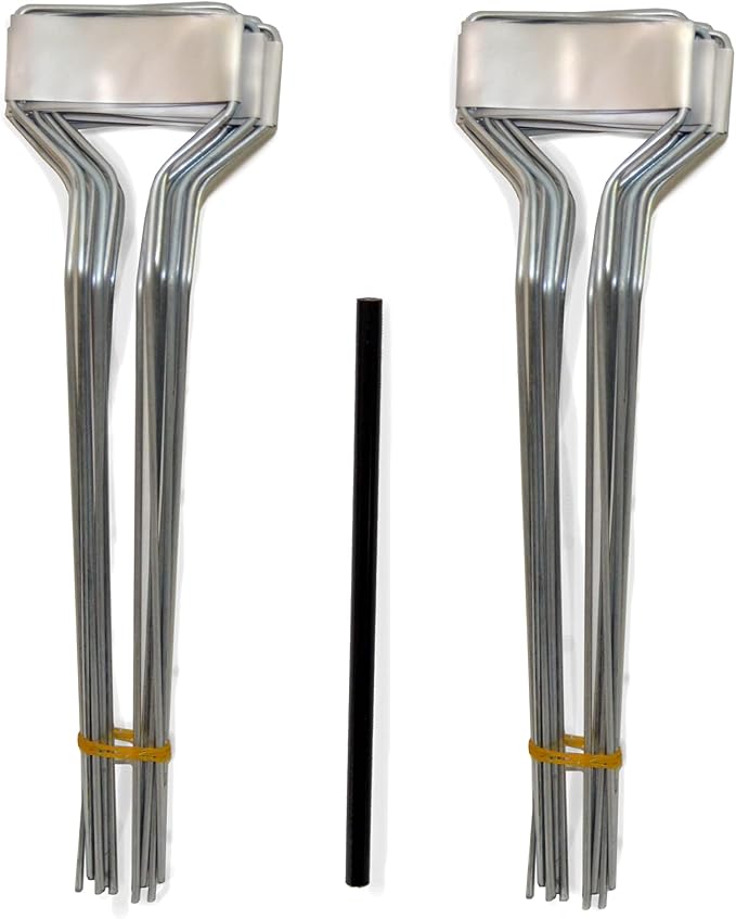 Bosmere Small-Faced Zinc Metal Plant Marker with Carbon Pencil, 10" High (Pack of 20)