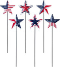 hogardeck 4th of July Decorations Outdoor, 6 PCS Metal Patriot Star Decorative Garden Stakes for Fourth of July Decorations, Patriotic Yard Signs for Garden Memorial Day Decorations