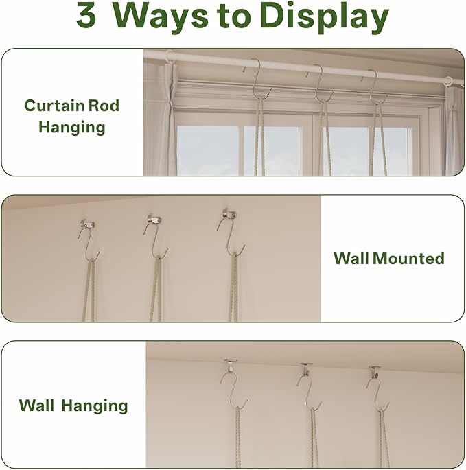 Window Plant Shelves 5-Tier Hanging Plant Shelves for Indoor Window Shelf for Plants Wall Mounted Window Sill Plant Shelf Living Room Garden Boho Decor
